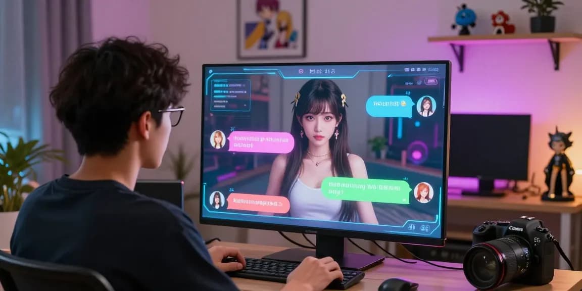Engaging ai hentai chat with vibrant anime avatars and interactive elements.