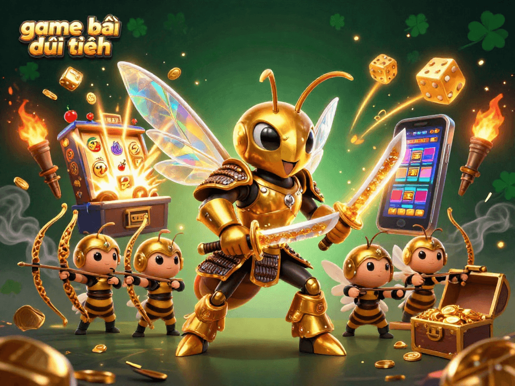 Experience game bài đổi thưởng thrills with dynamic 3D casino illustration featuring vibrant elements.