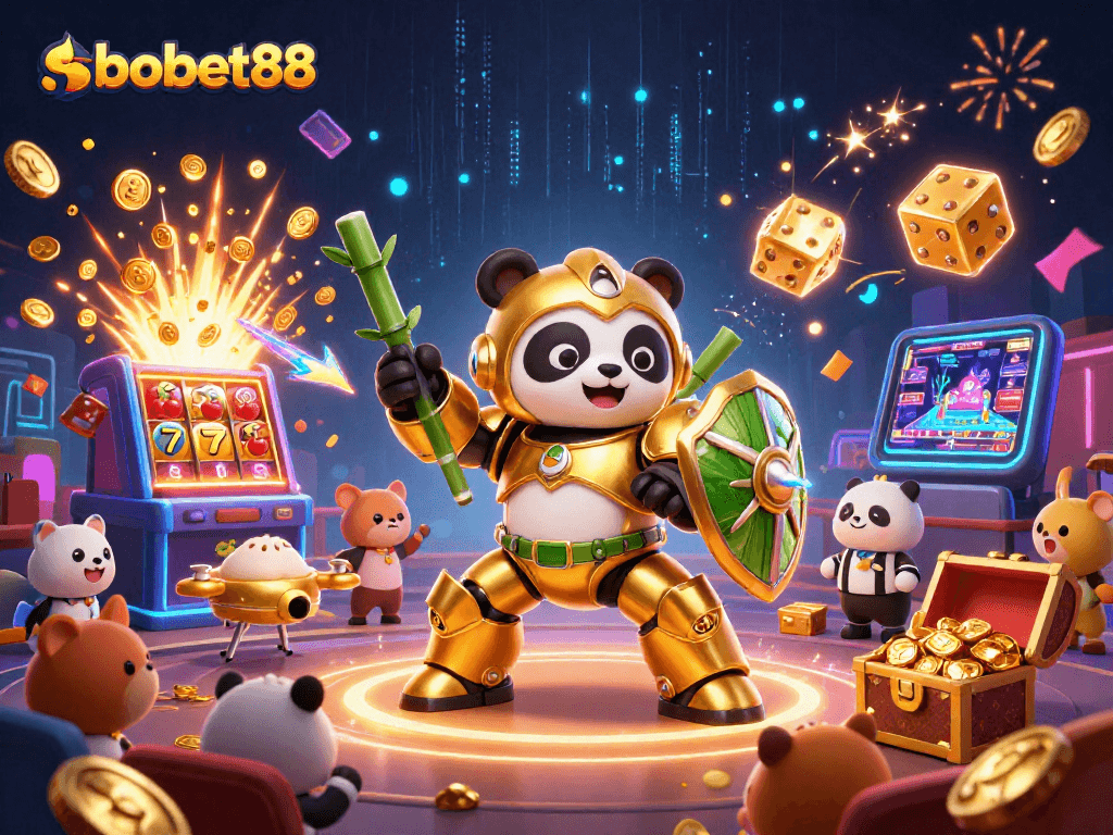 SBOBET88 offers thrilling sports betting experiences, featuring striking visuals of jackpot-winning moments.
