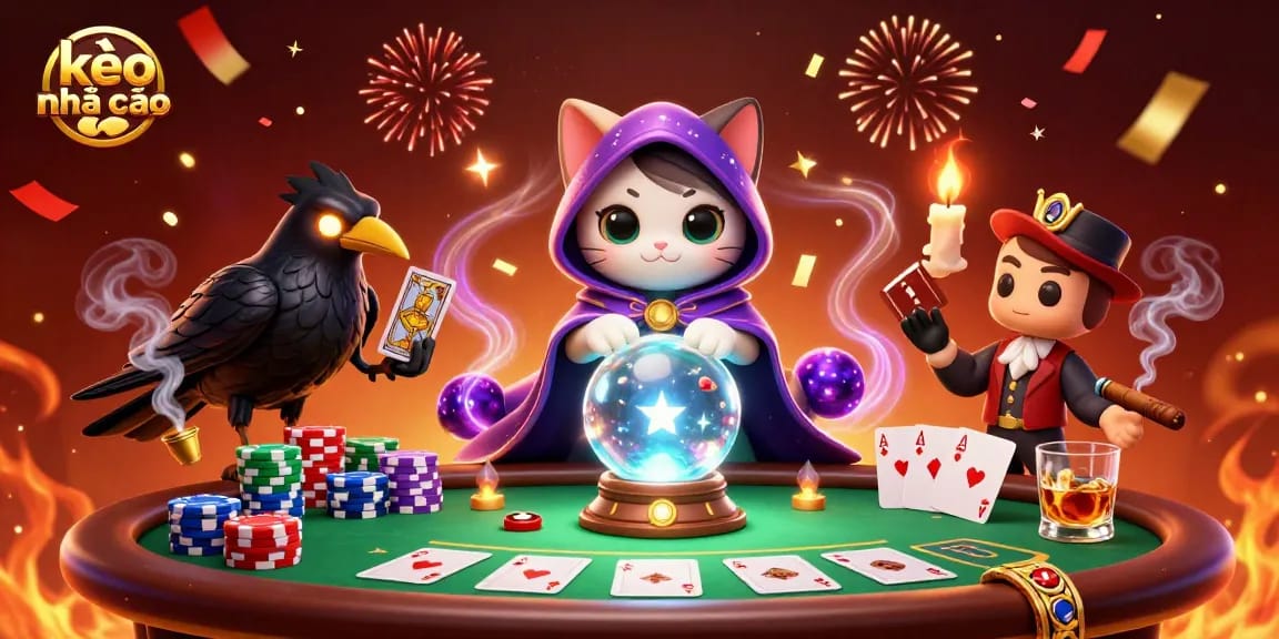 Elevate your bets with kèo nhà cái in this vibrant casino-themed digital illustration.