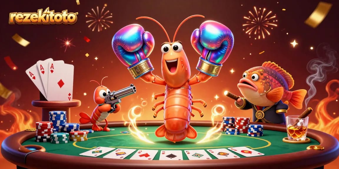 Experience the thrill of rezekitoto with vibrant characters and rich casino action in a dynamic scene.