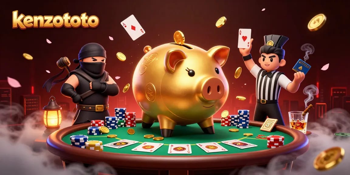 kenzototo showcases thrilling gambling action with vibrant casino elements in an engaging 3D illustration