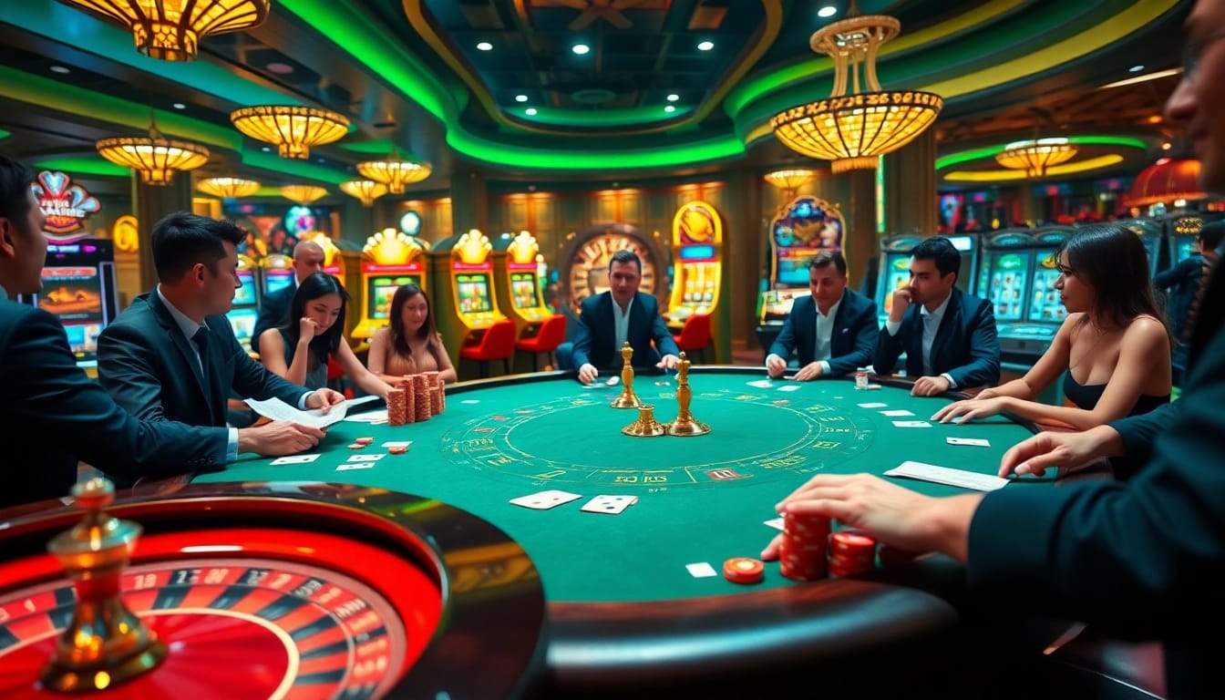 Experience sbobet login excitement at a luxurious casino with vibrant gaming action.