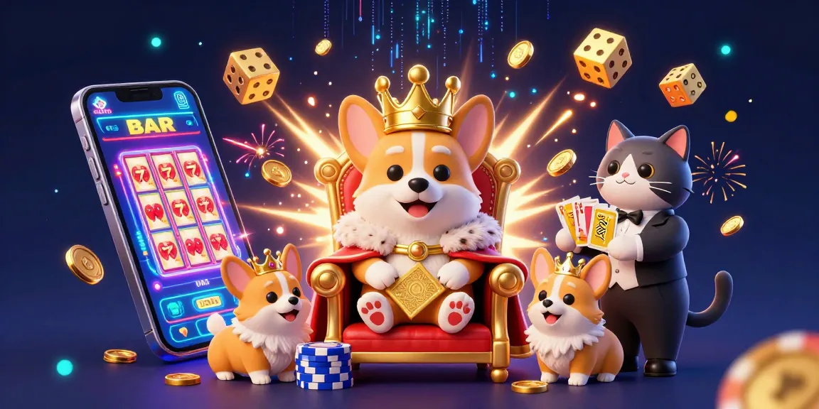 dana100 offers a vibrant gambling experience with cartoon royal characters, showcasing a jackpot explosion and casino elements.