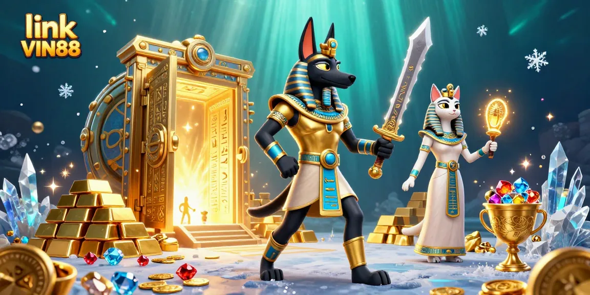 Experience thrilling wins with link VIN88 in this vibrant casino-inspired 3D scene.