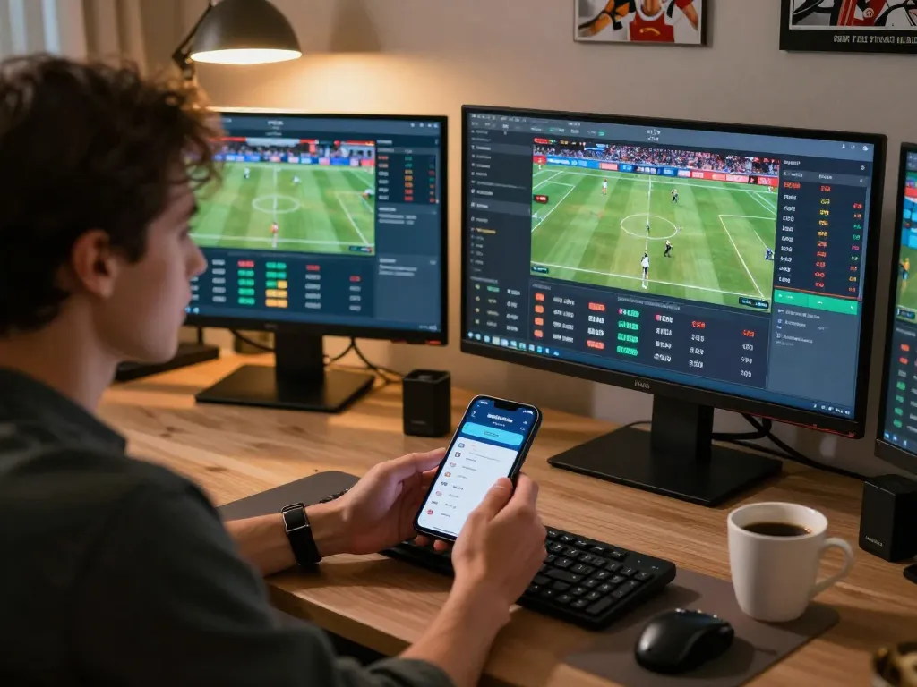 Keluaran SGP displayed on a laptop during an online betting session shows real-time sports odds.