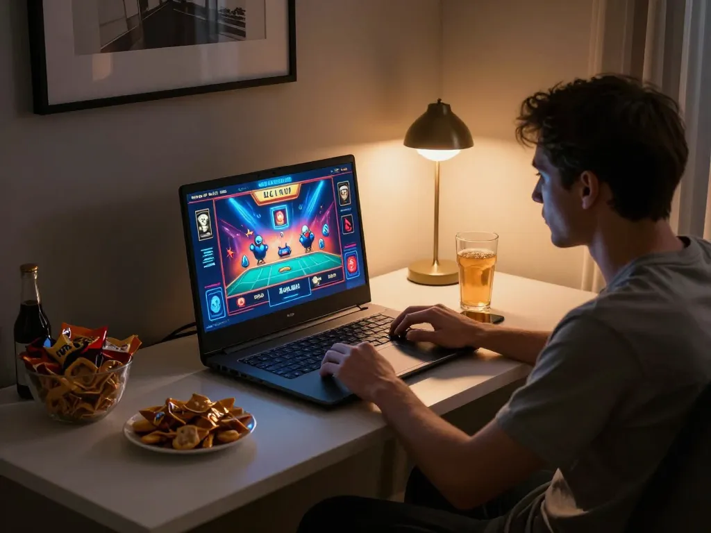 Iwin - Engage in thrilling online gaming with a vibrant setup showcasing casino excitement