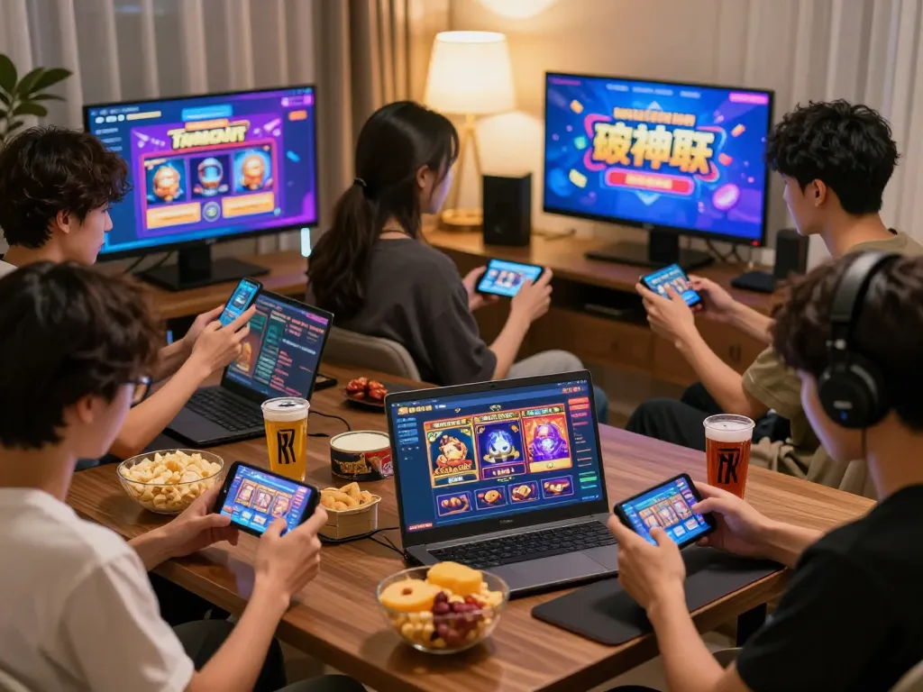 Pemain yang terlibat menikmati permainan slot online laoban188 di lingkungan rumah yang nyaman.