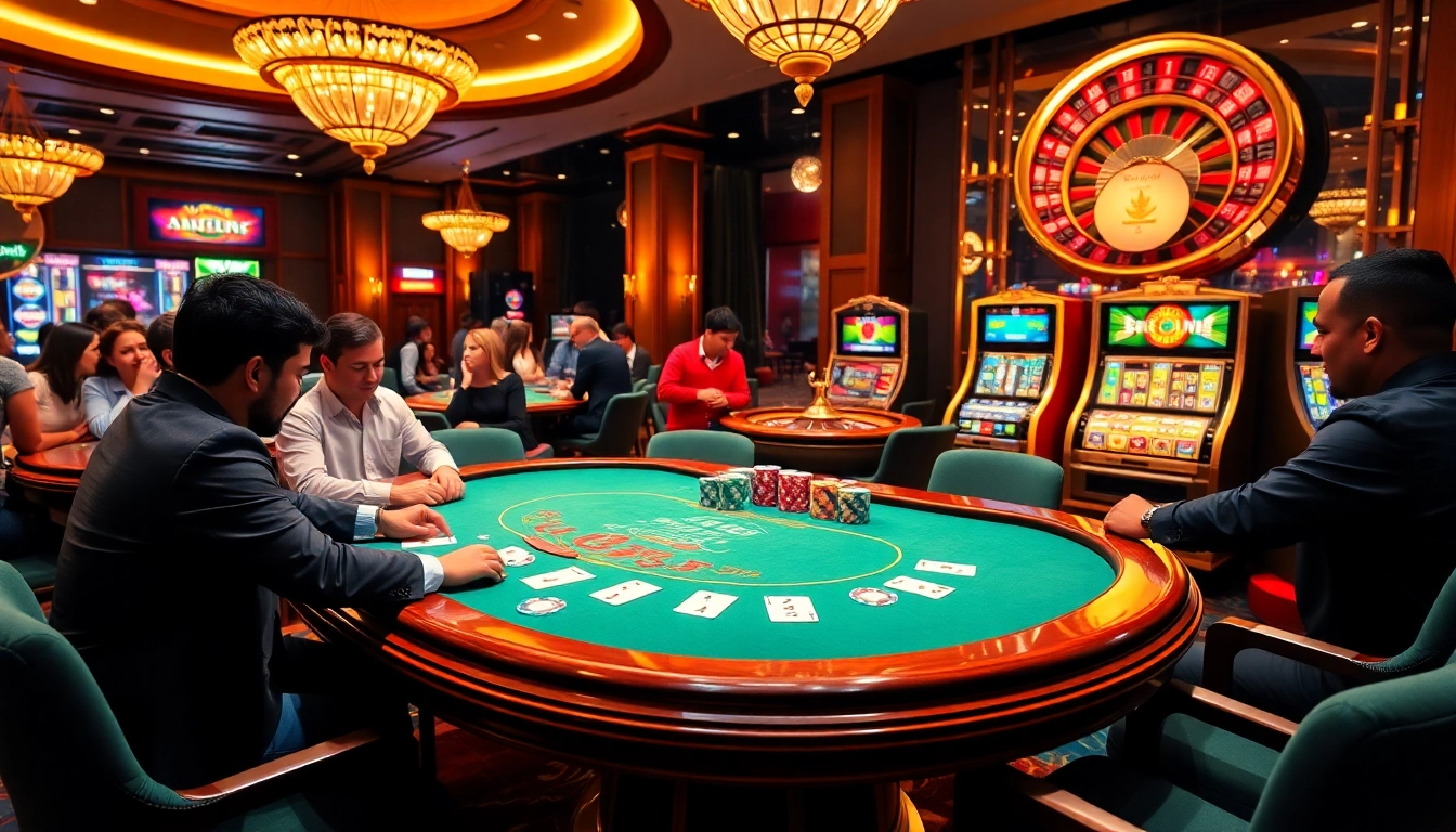 Experience the thrill of winning at https://www.bdtk66.my/ with vibrant casino action at a poker table.