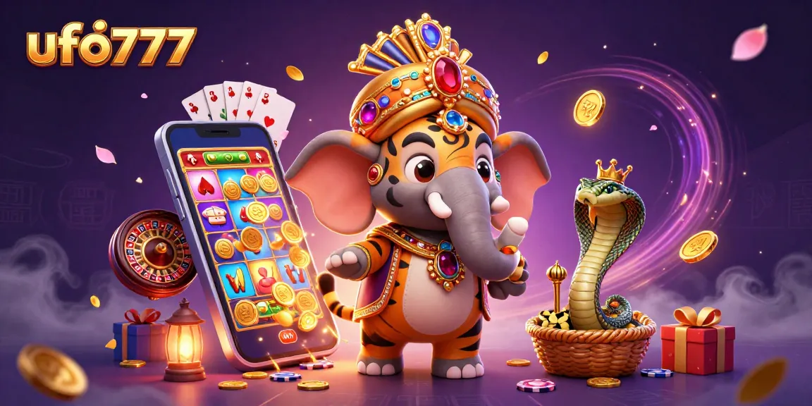 Experience gaming excitement with ufo777, showcasing vibrant slot games and animated characters.