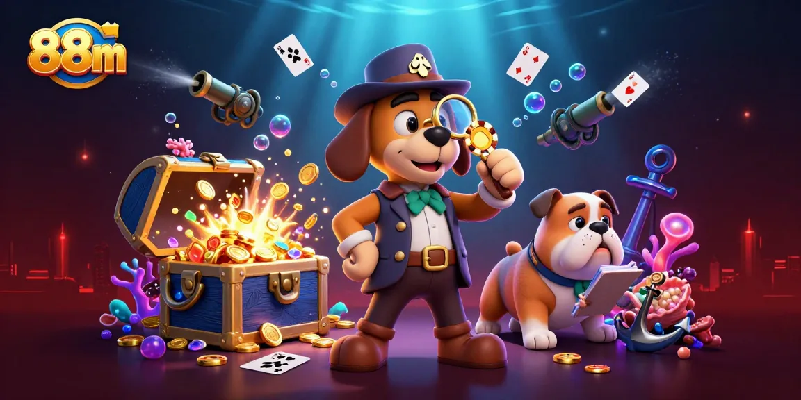 Engage in thrilling 88m poker adventures with cartoon detectives uncovering treasure clues!