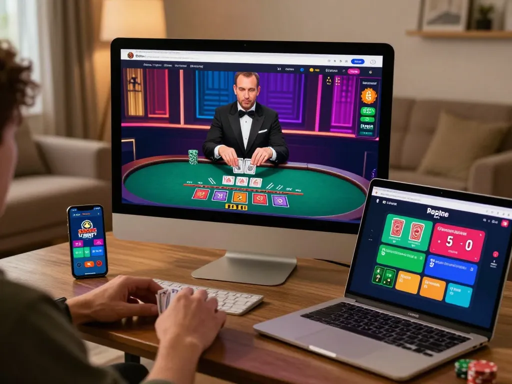 Engaging in live dealer blackjack on open888 interface showcasing vibrant graphics and captivating gameplay.