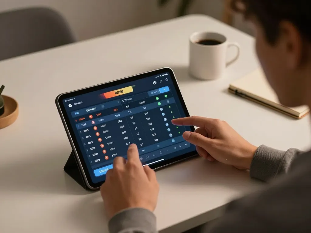 Person engaging in live RR88 sports betting on smartphone, excitedly placing a bet