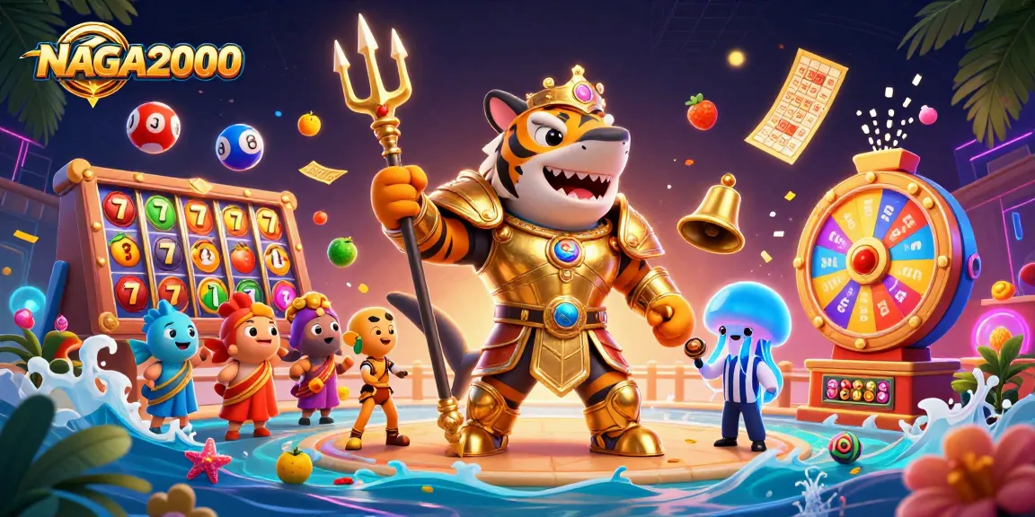 NAGA2000 menampilkan slot jackpot yang mendebarkan dengan warna yang cerah dan tema pejuang bawah laut.