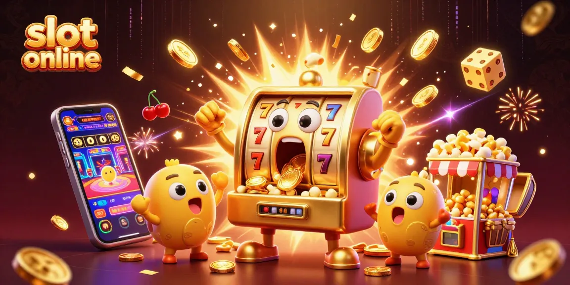 Genggam jackpot dengan slot online di mesin slot cemerlang yang mengeluarkan koin.