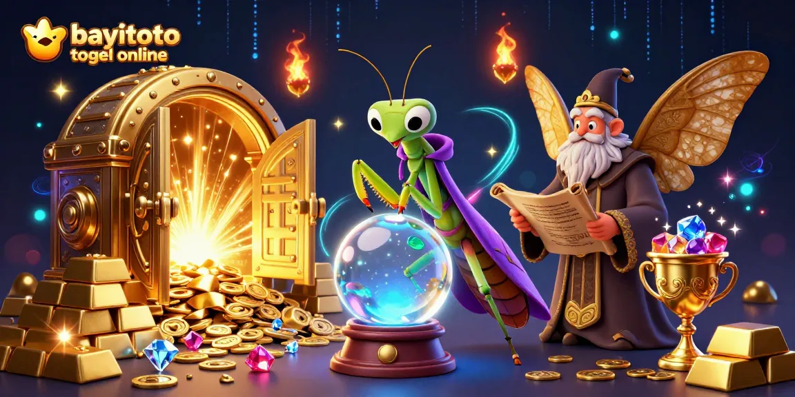 Engage with bayitoto togel online's vibrant gaming experience featuring mystical characters among dazzling treasures.