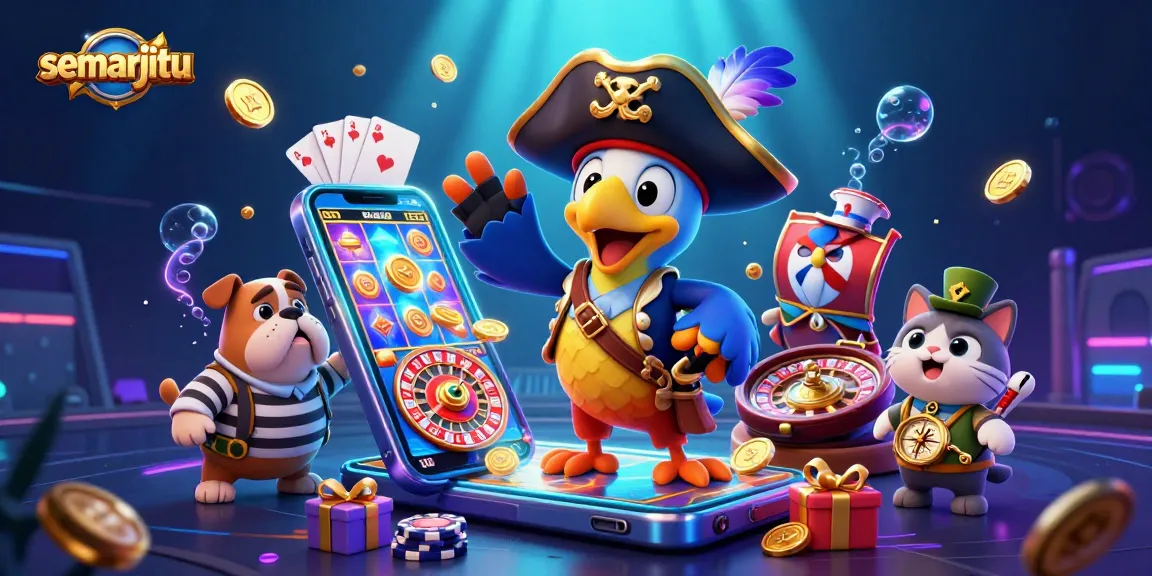 Semarjitu menghadirkan keseruan permainan slot dengan petualangan bajak laut dan kucing navigator.