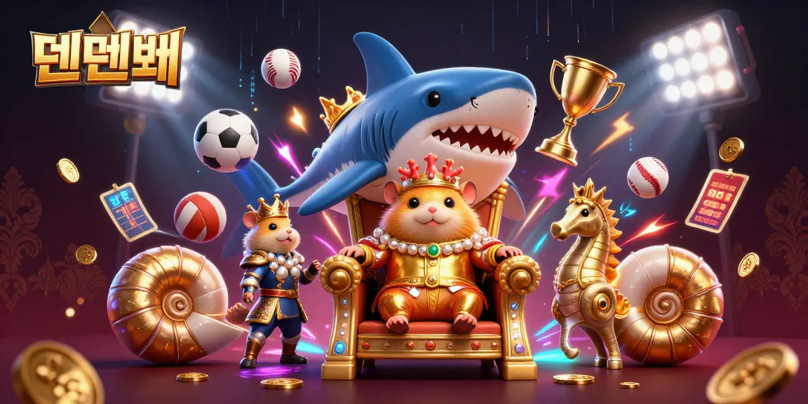Enhance your play strategies with 텐텐벳, a vibrant scene of a hamster king amidst dynamic gaming elements.