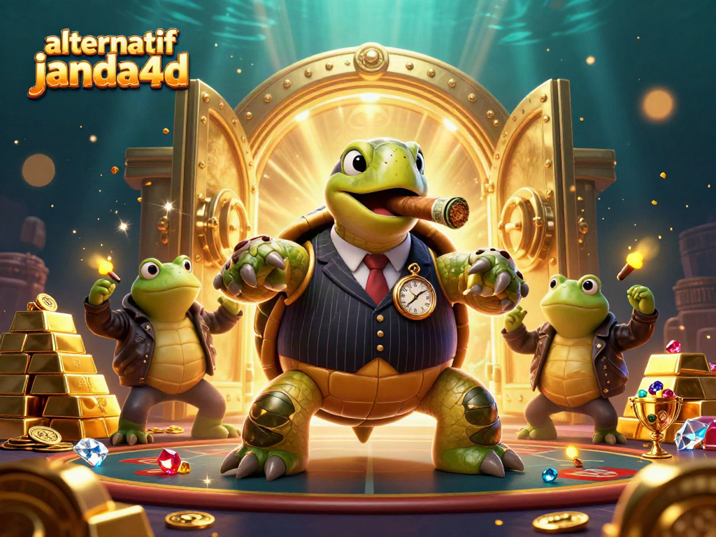 Gambaran ilustrasi 3D menarik alternatif janda4d dengan karakter unik di kasino
