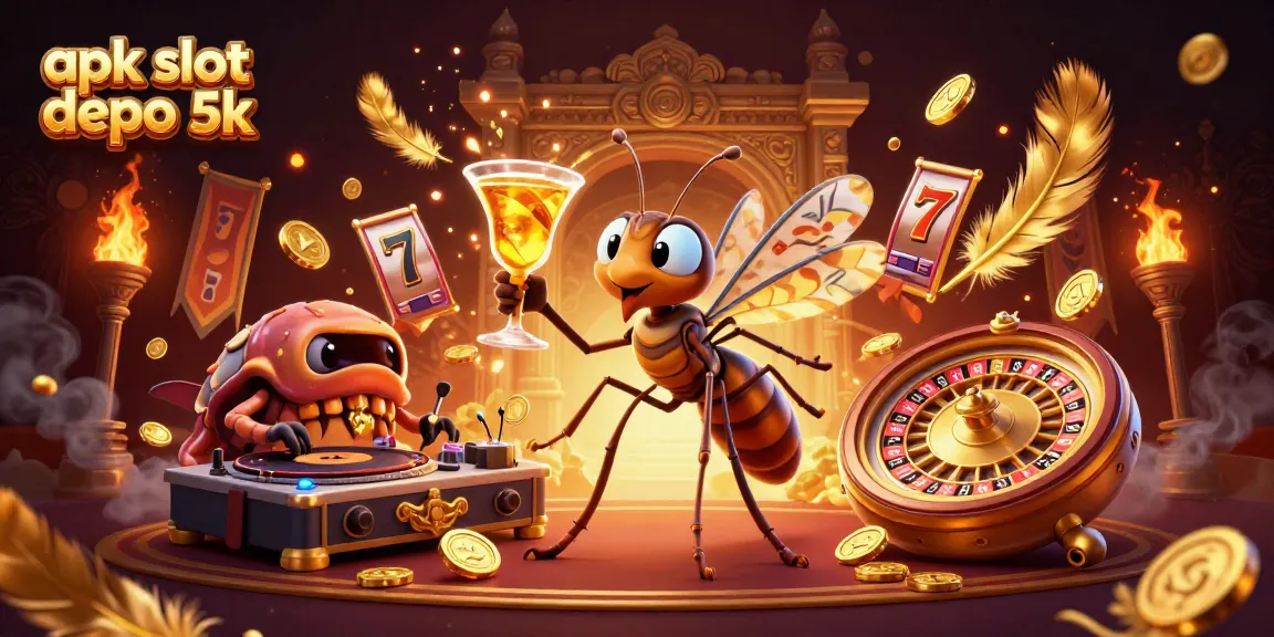 Experience thrilling gameplay with apk slot depo 5k in dynamic casino illustration showcasing engaging characters and elements.