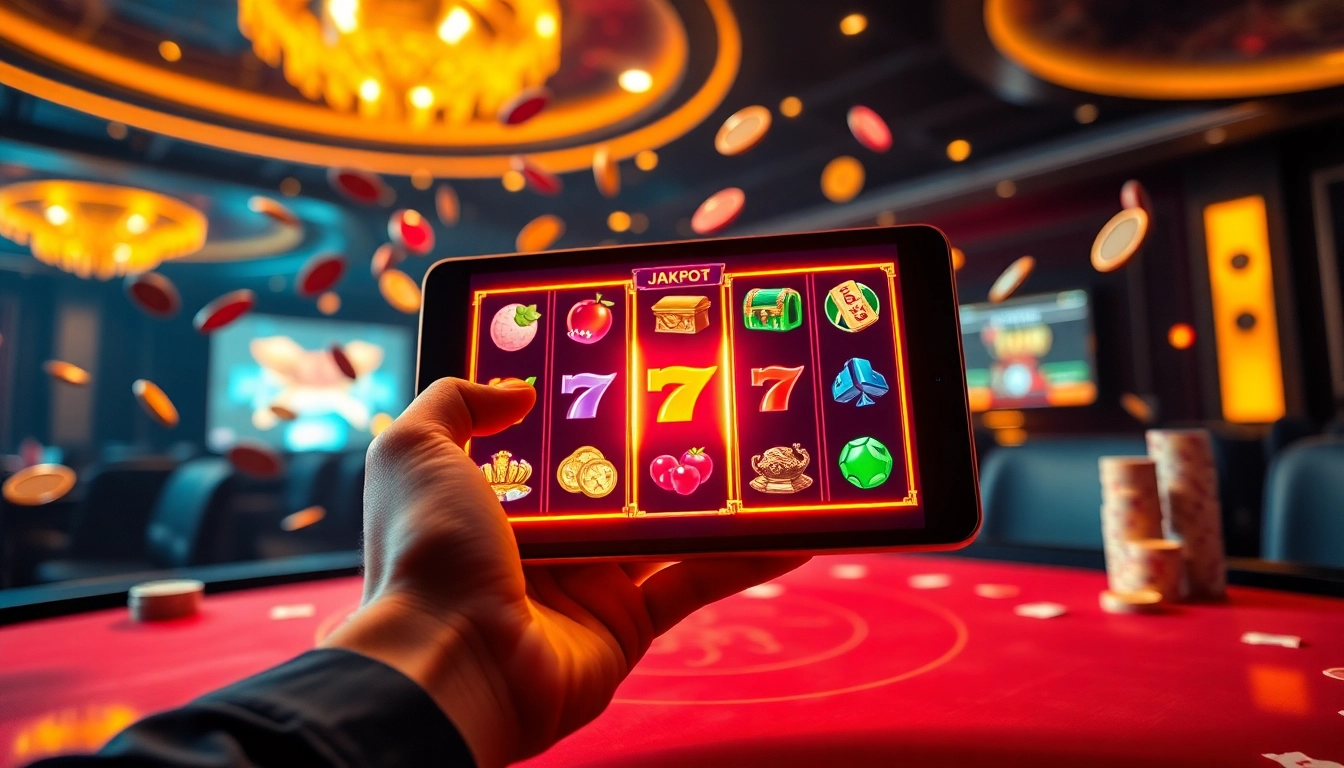 Engaging game nổ hũ slot machine interface displaying jackpot win animation with vibrant casino graphics