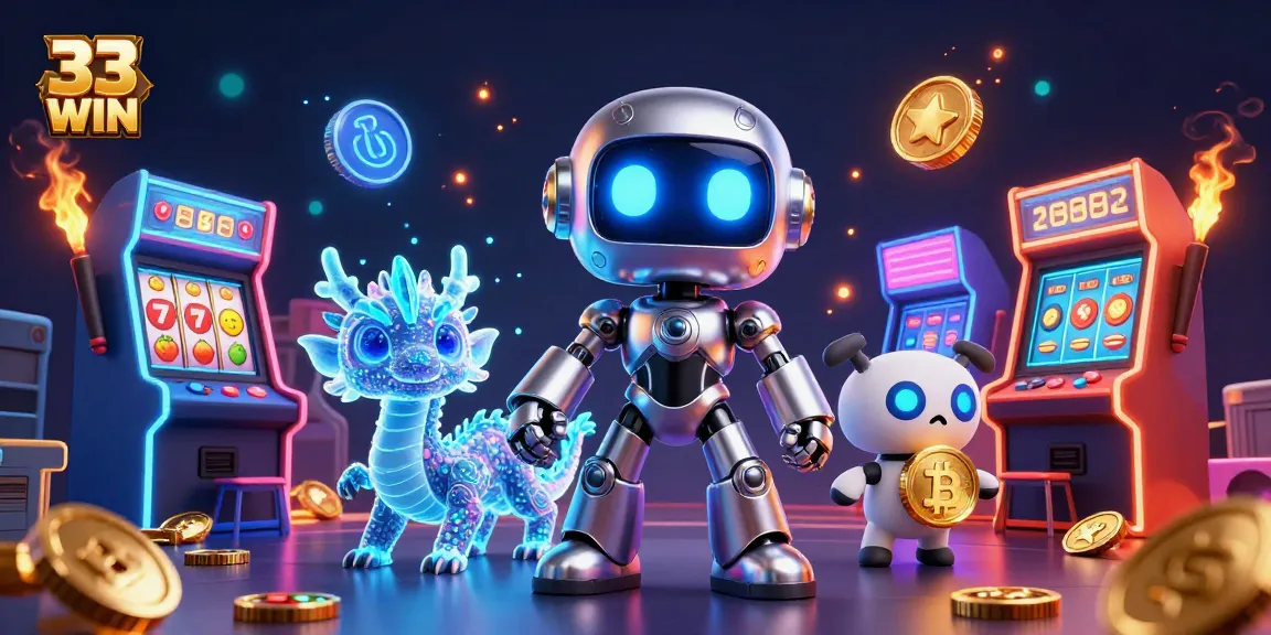 Experience thrilling wins with the 33 WIN casino gaming scene featuring vibrant characters and elements.