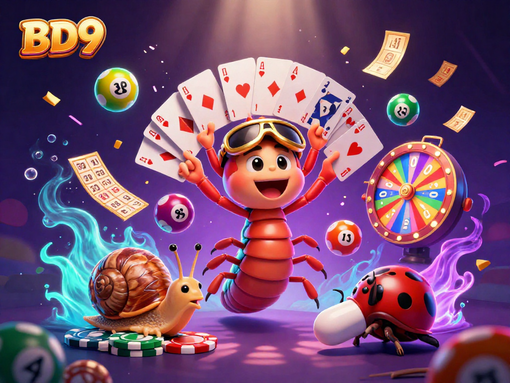 Engage with thrilling BD9 gaming action featuring dynamic scenes of energetic gameplay and colorful elements.