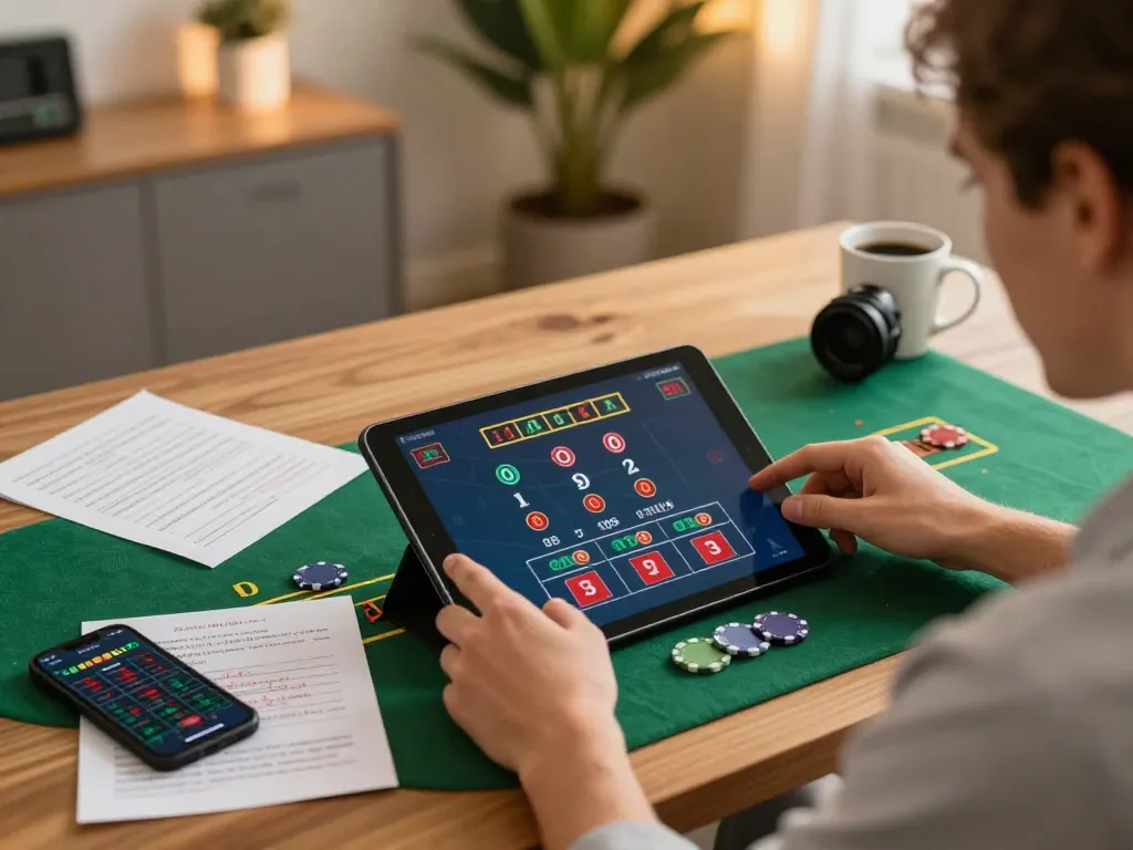 Go88 user strategizing while engaging in live dealer blackjack on a tablet.