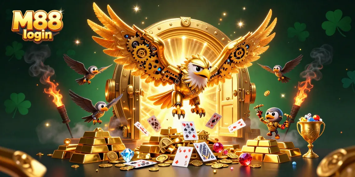 Engage with M88 login while diving into thrilling holographic cards and golden treasures.
