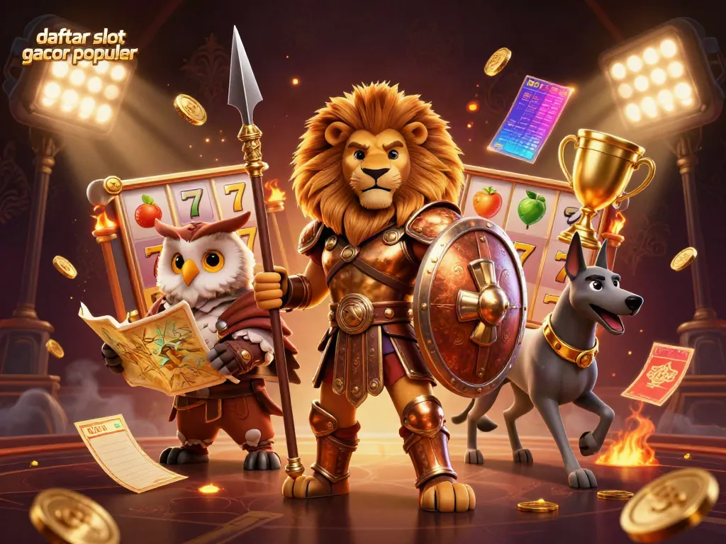 Gambarkan daftar slot gacor populer yang berwarna emas dengan harapan menghasilkan jackpot yang besar.