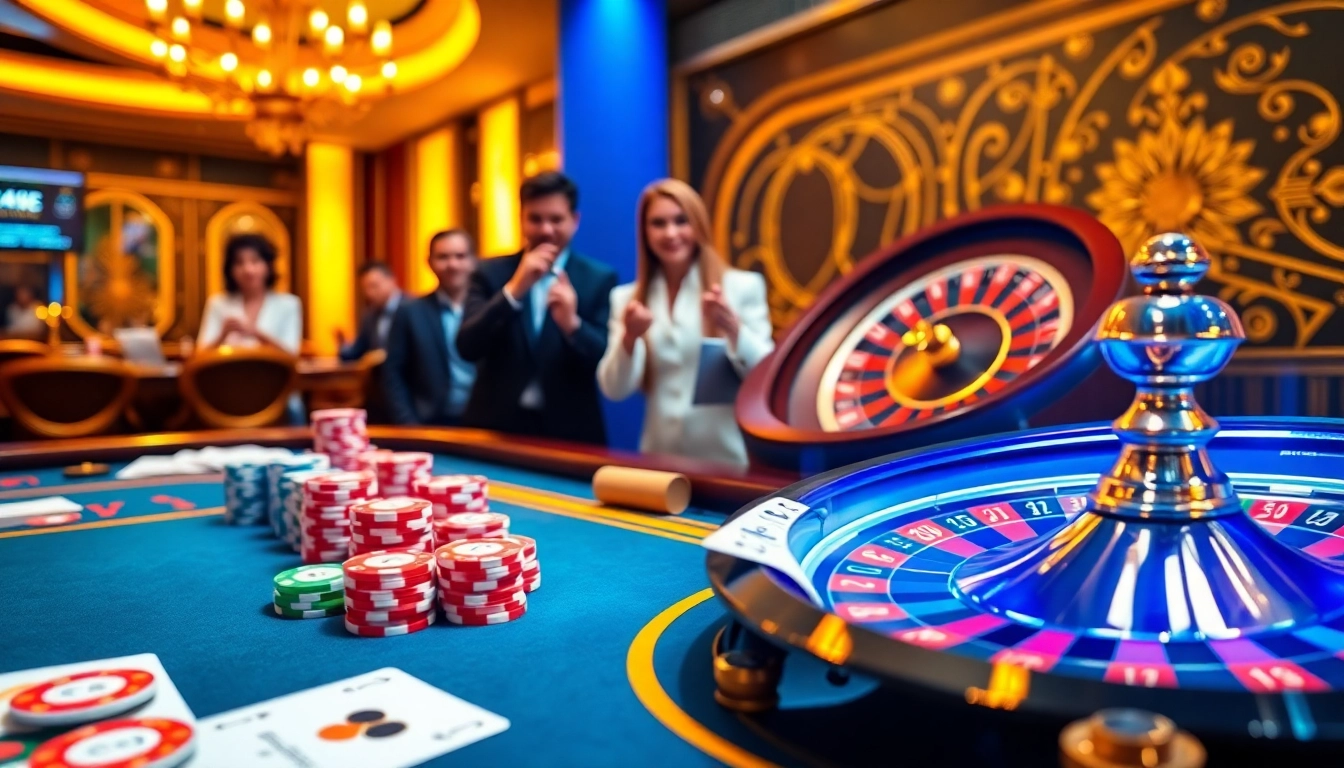 Experience the thrill of betting at an OKFUN casino table alive with action and excitement.