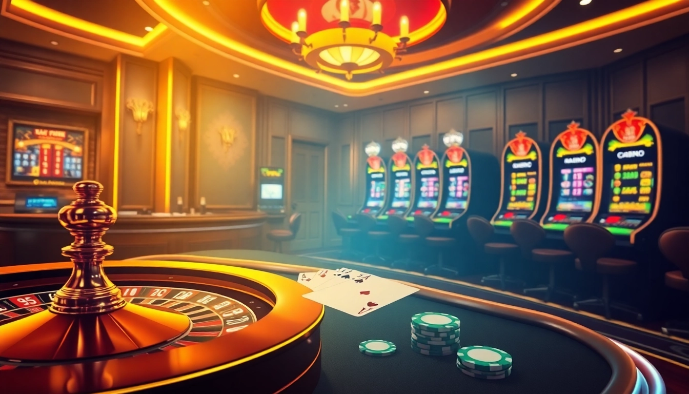 Experience the excitement of online gambling at mb66-t.com with vibrant casino visuals and engaging gameplay.
