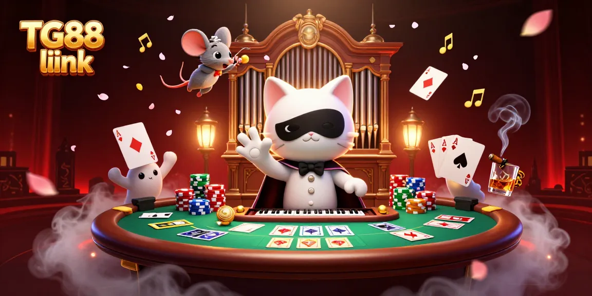 Experience the thrill of TG88 link with a vibrant 3D casino scene and dynamic gaming elements.