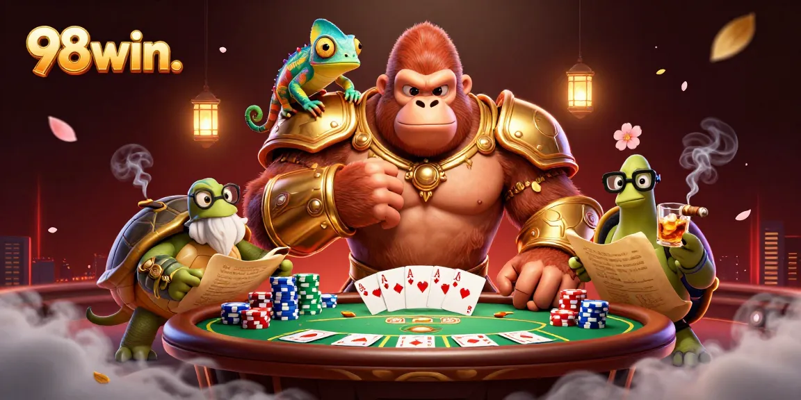 Join the thrilling action with 98win. as the powerful gorilla king and friends take on the casino!