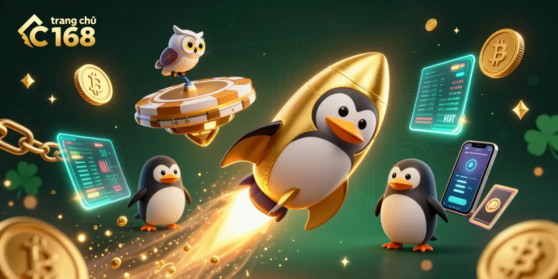 Engage with the thrilling universe of trang chủ C168 where winning penguins soar through coin-filled space.