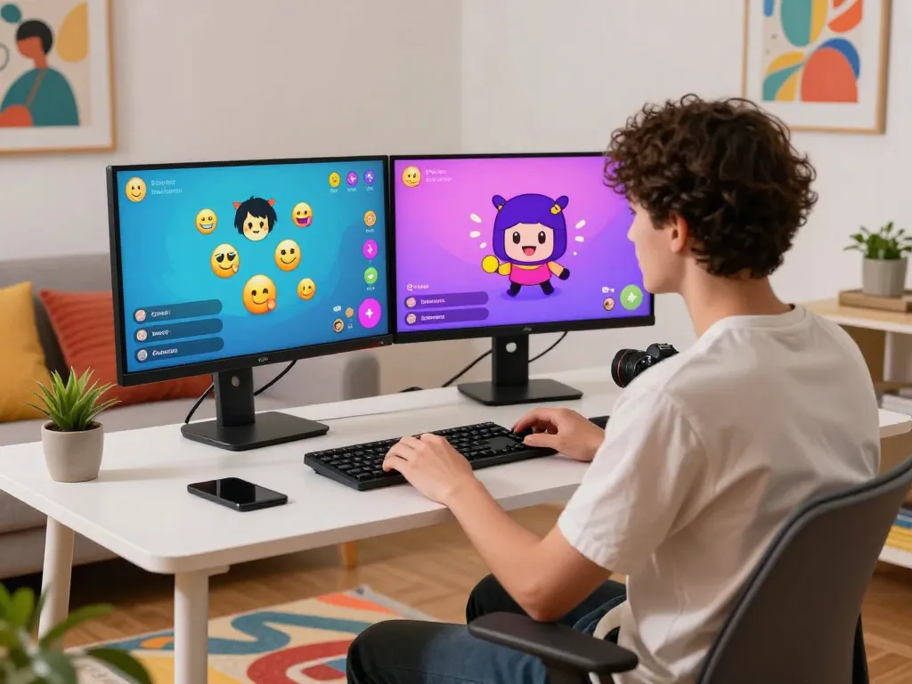 Engaging NSFW AI chat scene with vibrant avatars and relaxed atmosphere.