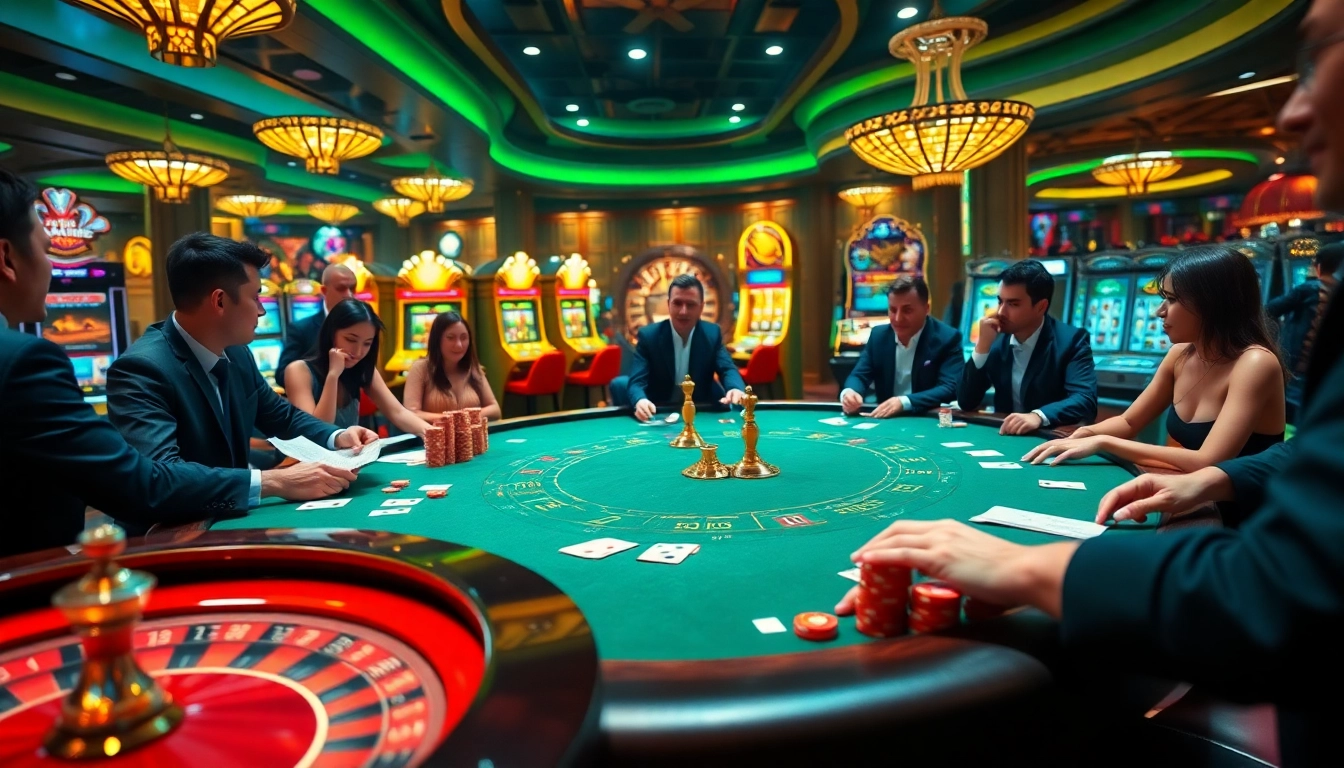 Experience sbobet login excitement at a luxurious casino with vibrant gaming action.