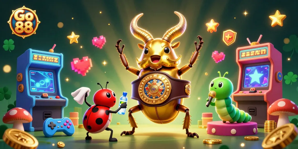 Engage with Go 88's vibrant casino world featuring dynamic characters and colorful gaming elements.