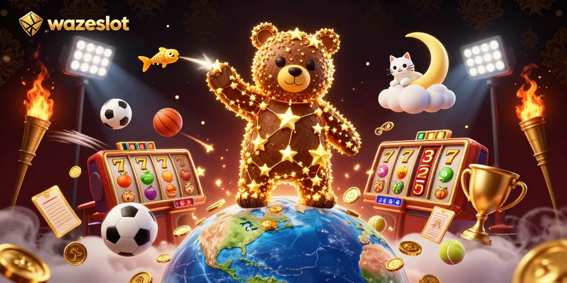 Experience the thrill of winning at wazeslot with vibrant 3D casino elements and dynamic characters.
