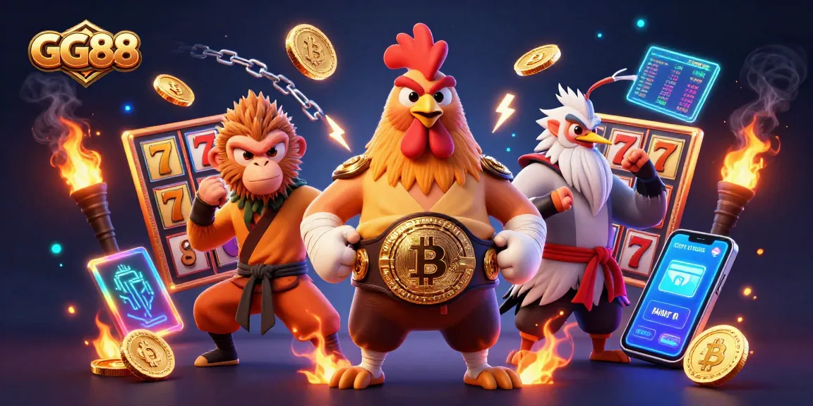 Experience thrilling gaming at GG88 with dynamic slots and vibrant characters in an exciting casino scene.