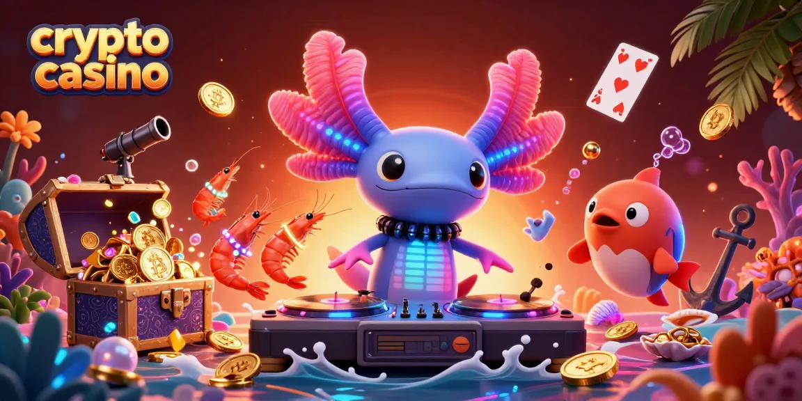 Engage in thrilling gameplay at a vibrant crypto casino featuring dynamic characters and exciting treasures.