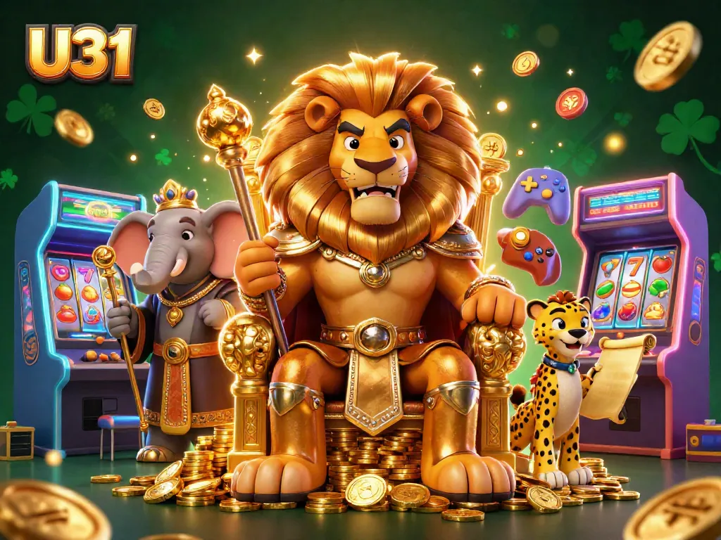 Win big at U31, the ultimate online casino, with an engaging lion king and vibrant slot machines.