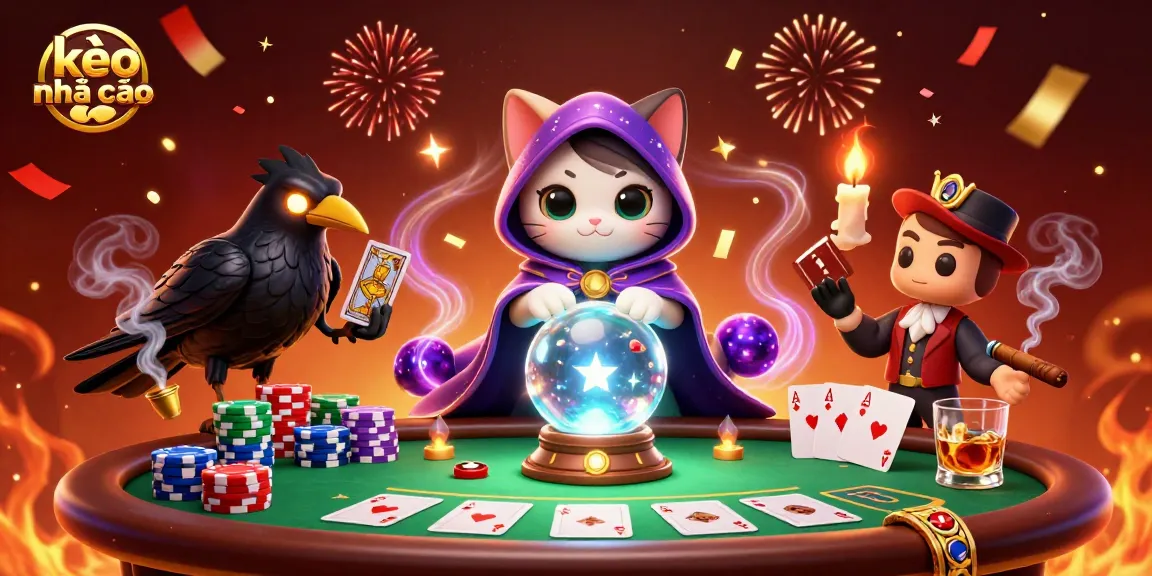Elevate your bets with kèo nhà cái in this vibrant casino-themed digital illustration.