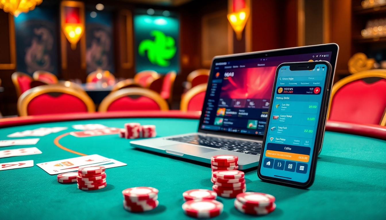 Lô Đề Trực Tuyến bets placed on a luxurious casino poker table showcasing excitement.
