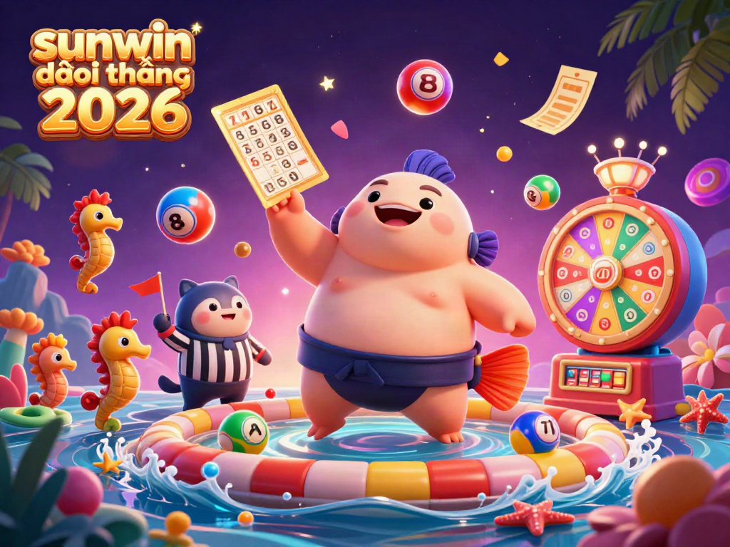 Experience thrilling gaming action at sunwin đổi thưởng 2026 with a vibrant underwater theme featuring a fugu champion.