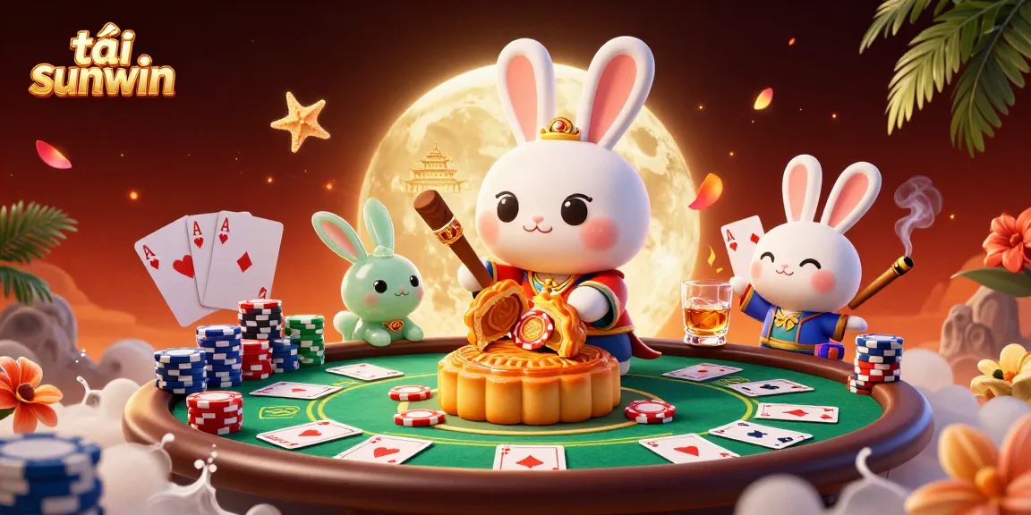 Engage with tải sunwin by experiencing a vibrant moonlit poker game featuring classic Chinese folklore elements.