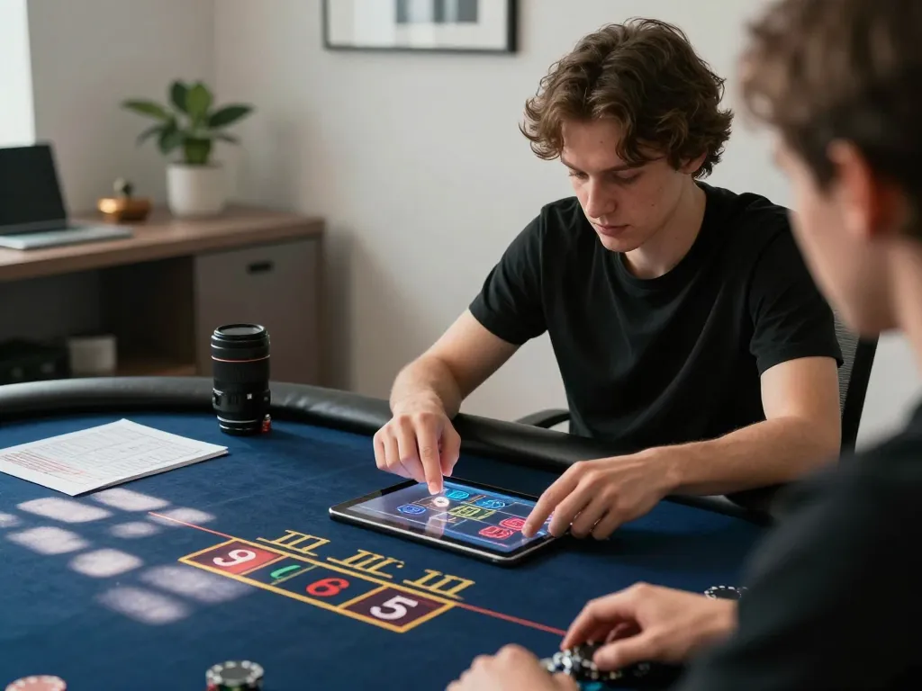 Engaging online poker action at nhà cái uy tín MM88 with focused player strategy and betting notes.