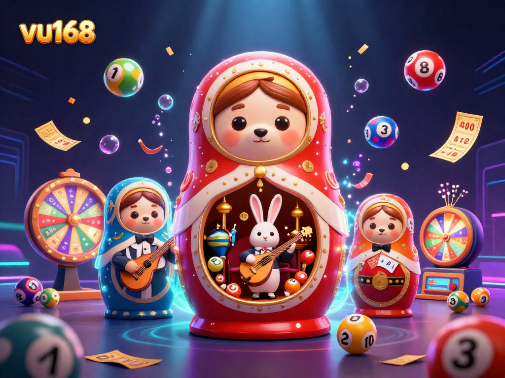 Experience the excitement of gambling at vu168 with unique characters and vibrant casino elements.
