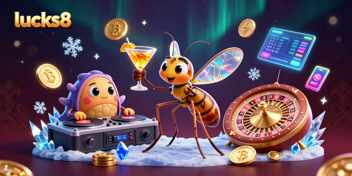 Experience winning moments at lucks8 with a lively casino scene featuring vibrant characters and electrifying game elements.