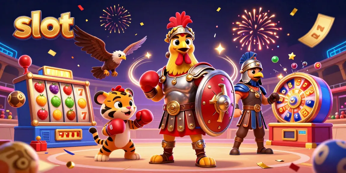 Slot online menarik dengan slot gulungan klasik dan simbol keberuntungan bersinar.